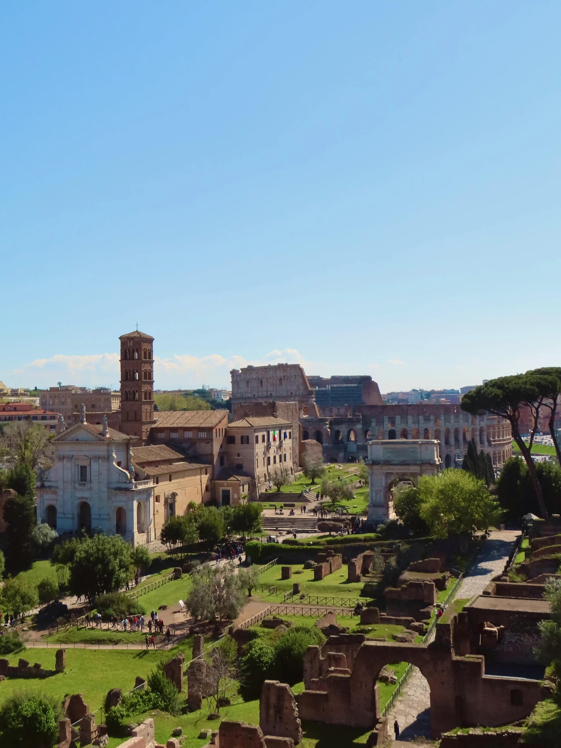 Roman Forum ruins at golden hour