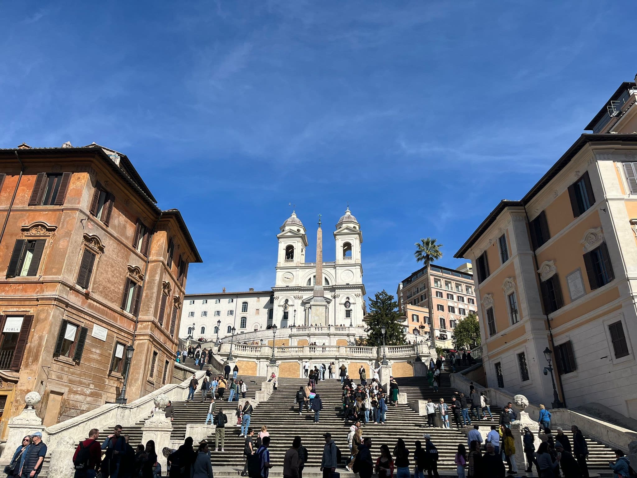 Steps and street scene in Rome