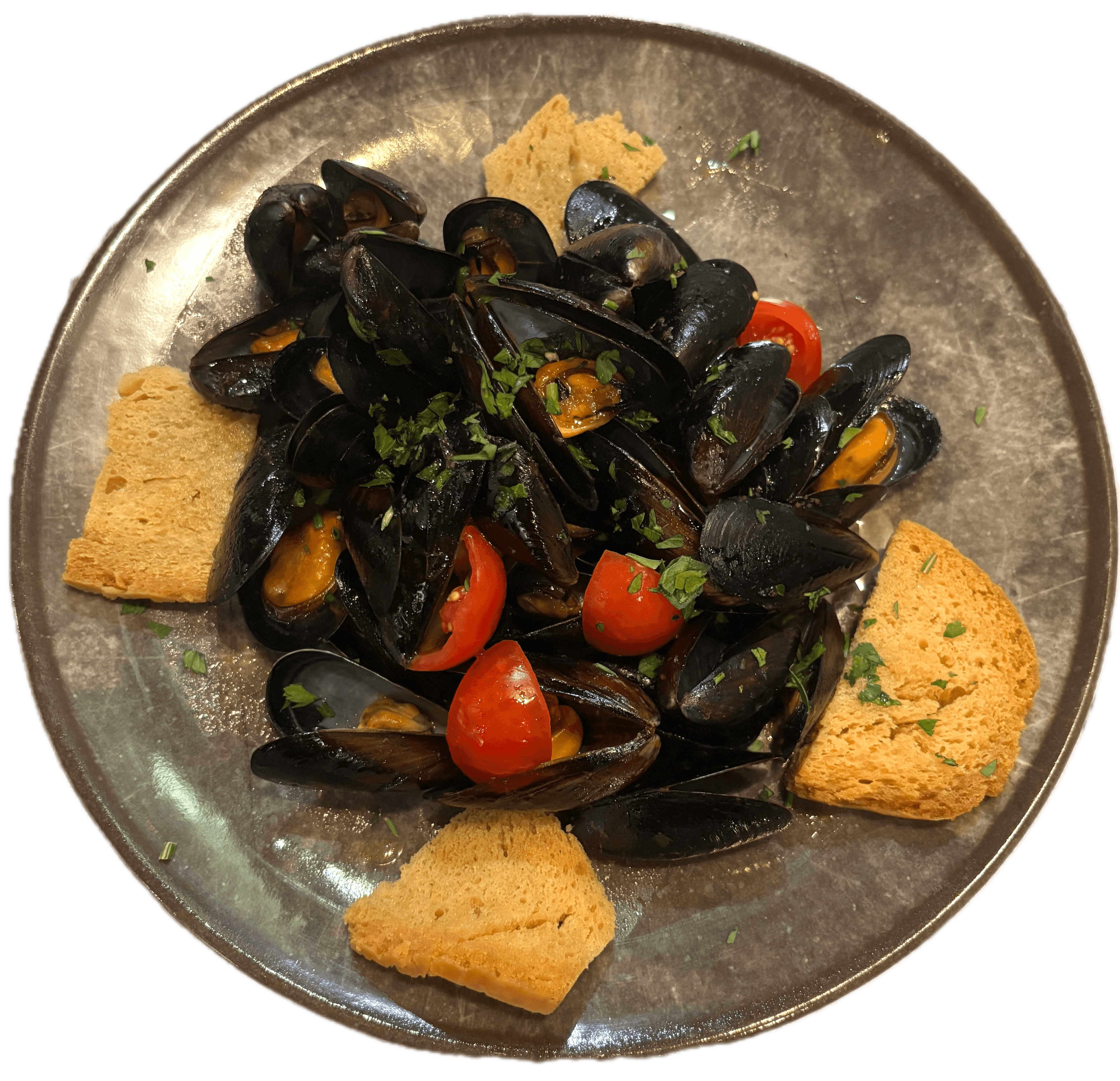 Cozze with crostini