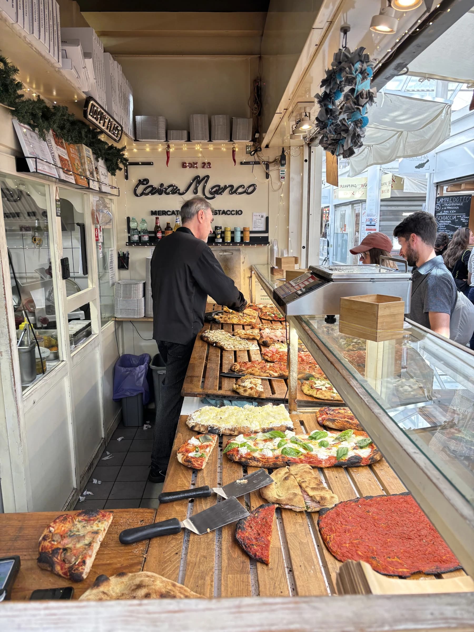 Casa Manco pizza al taglio at Testaccio Market