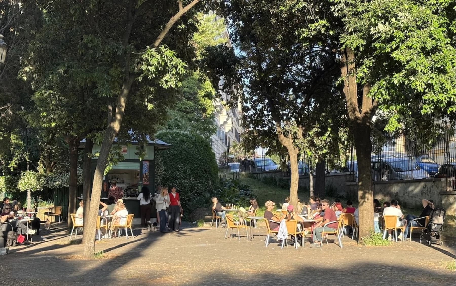 Greenery and paths in a Rome garden