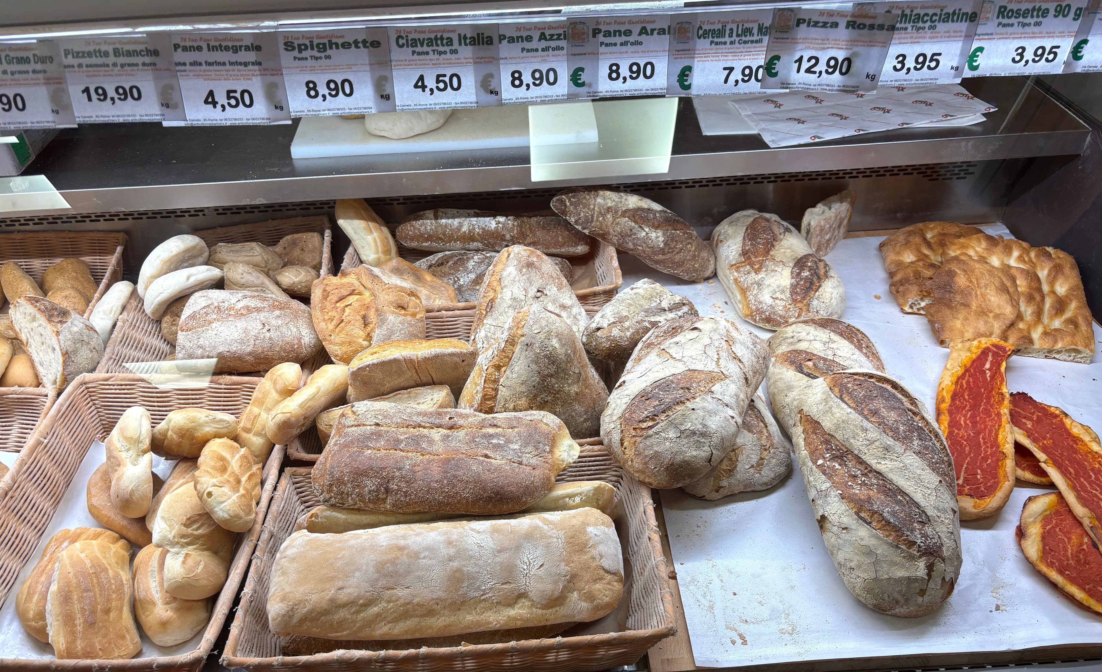 Fresh bread counter